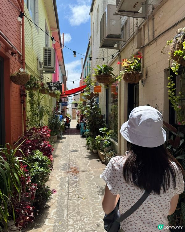 彩色小巷咖啡☕️夏日插畫感！