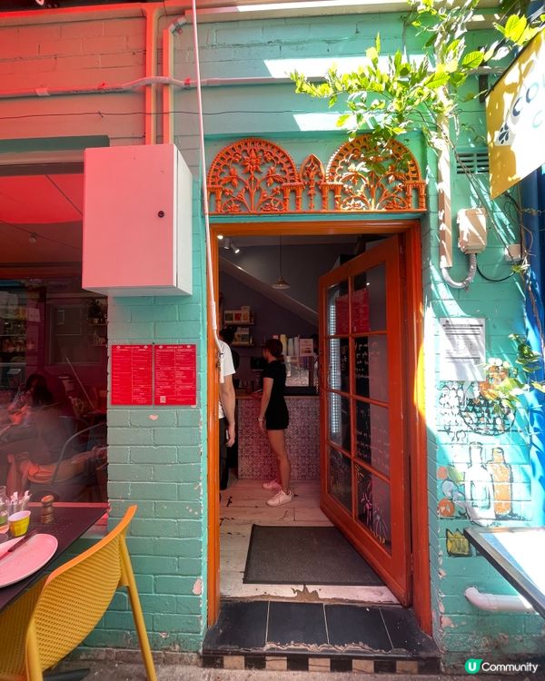 彩色小巷咖啡☕️夏日插畫感！