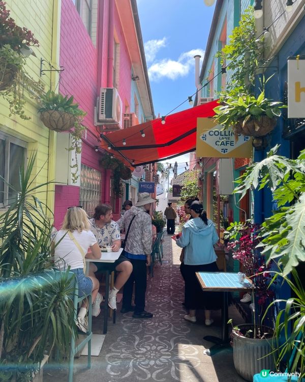 彩色小巷咖啡☕️夏日插畫感！