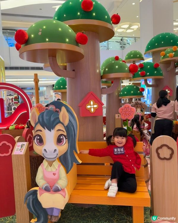 駿樂園打卡！妹妹開心笑！🐴✨