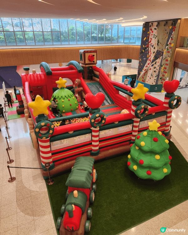 【元朗親子放電首選！朗壹廣場「彈彈跳聖誕列車」吹氣樂園登場🎄...