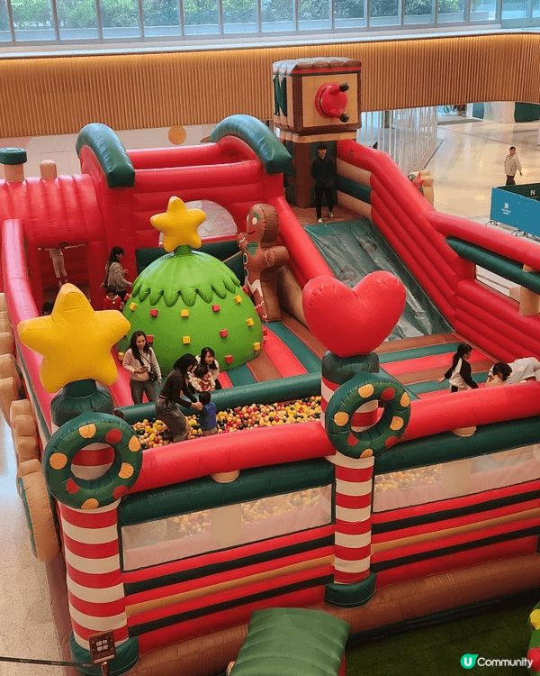 【元朗親子放電首選！朗壹廣場「彈彈跳聖誕列車」吹氣樂園登場🎄...