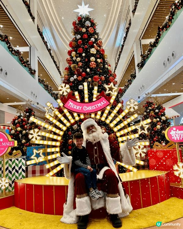 今個聖誕帶住仔仔周圍玩同打卡，最興奮係同到聖誕老人合照呀！