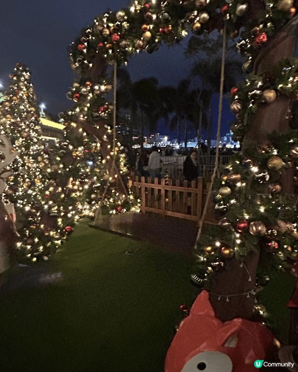 聖誕節正日，去了西九龍影靚靚聖誕樹，當日很大風，人山人海，但...