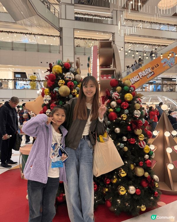 沙田新城市的聖誕擺飾真的很漂亮，可以拍照、逛街、公園玩，真的...