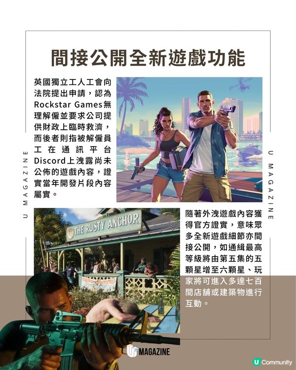 Rockstar親證外流影片屬實 《Grand Theft Auto VI》全新遊戲細節曝光