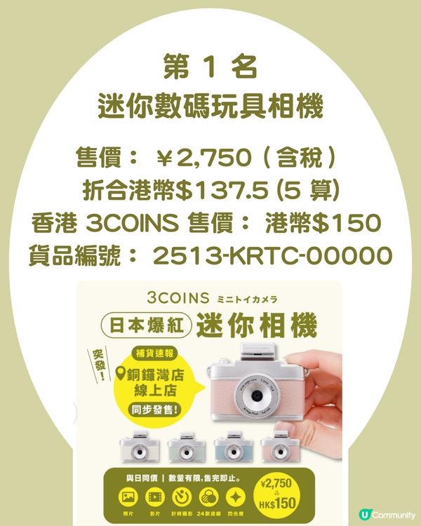 【日本 3COINS 排行榜】2025年度暢銷 Top 5 出爐！Threads 爆紅煮飯神器只排第 2？冠軍「斷貨王」香港都買到