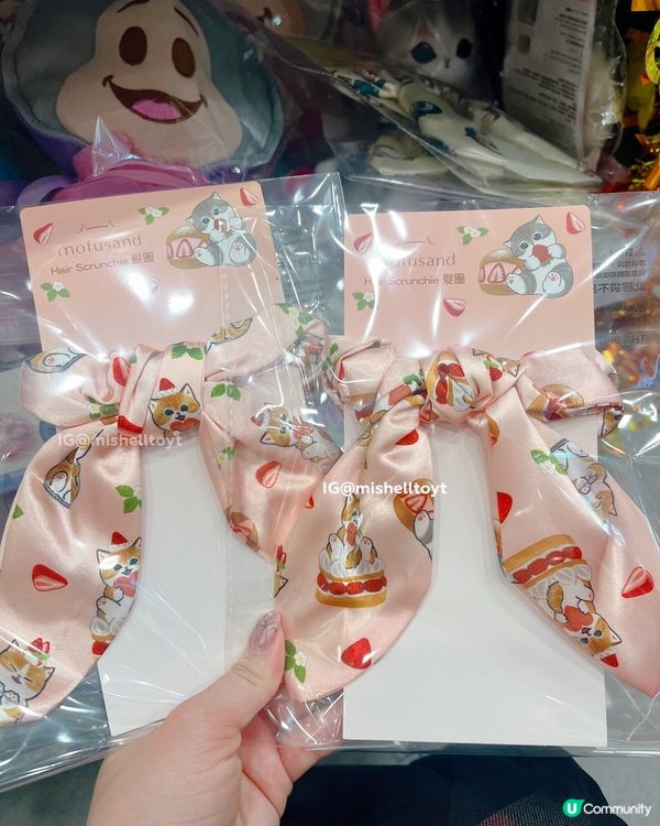 新品🆕鯊魚貓髮圈萌爆！🍓🐱實用可愛！