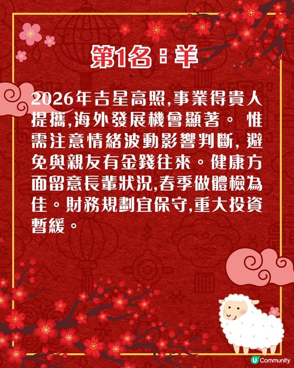 七師傅2026馬年運程🍊揭曉12生肖運勢排行榜🤩屬虎者忌鋒芒畢露❗