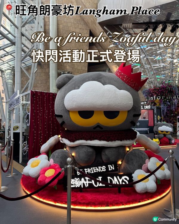 朗豪坊巨貓快閃！Zoa and friends限定活動🐱