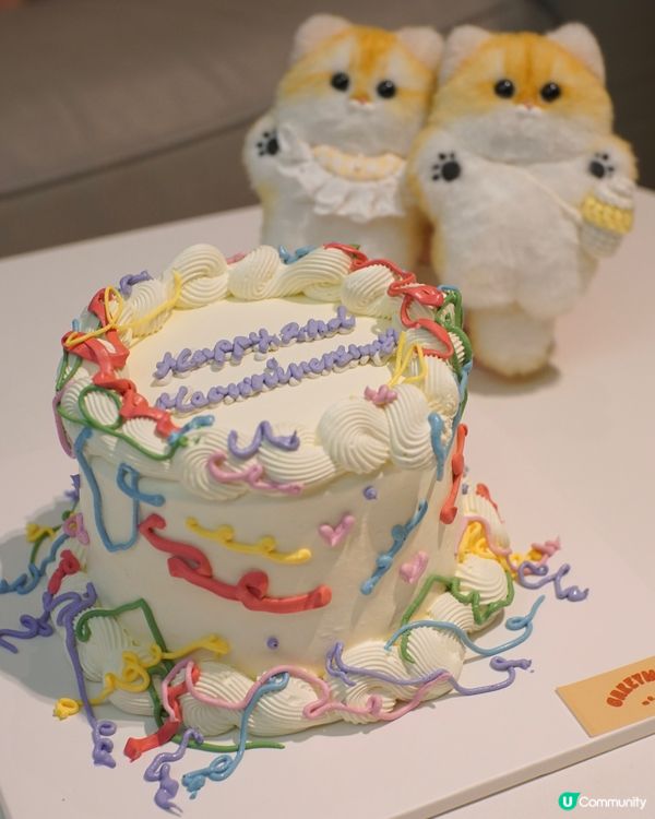韓系復古蛋糕慶祝貓貓大日子🎉🏡💗