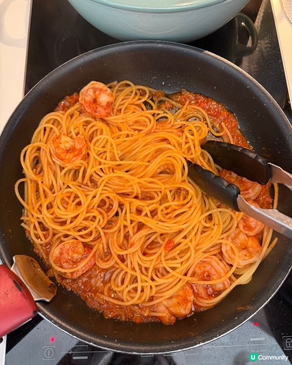 10分鐘虎蝦肉醬意粉🍝懶人恩物！