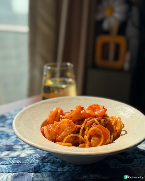 10分鐘虎蝦肉醬意粉🍝懶人恩物！