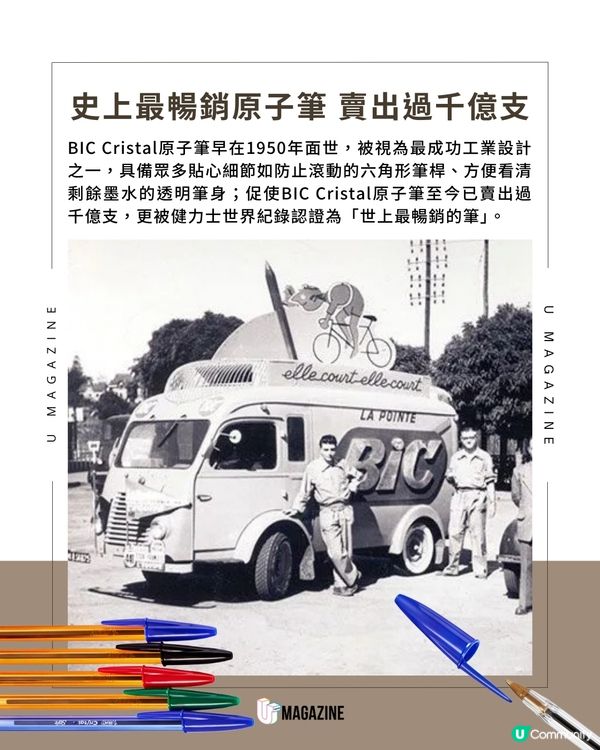 經典BIC Cristal原子筆 放大12倍變身趣味燈具