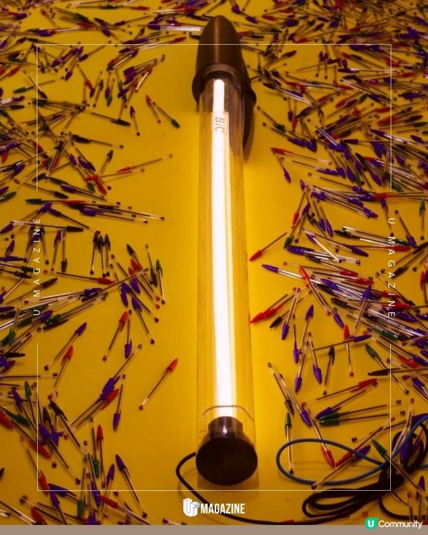 經典BIC Cristal原子筆 放大12倍變身趣味燈具