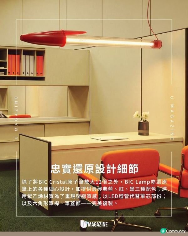 經典BIC Cristal原子筆 放大12倍變身趣味燈具