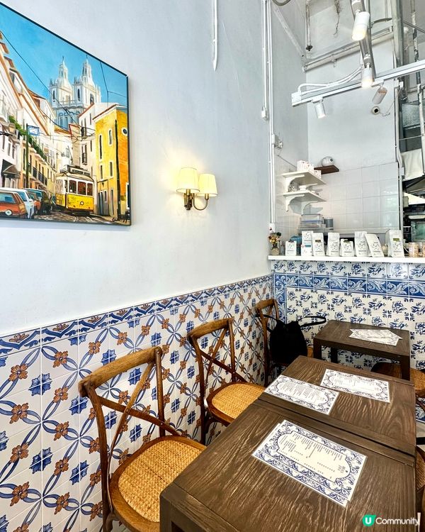 葡萄牙風Cafe ☕️ 藍白小清新！