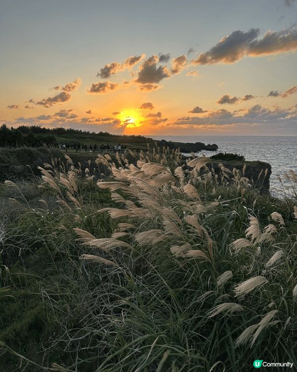 位置沖繩既萬座毛，因形狀似象鼻的岸壁「象鼻岩」而得名，有個好...