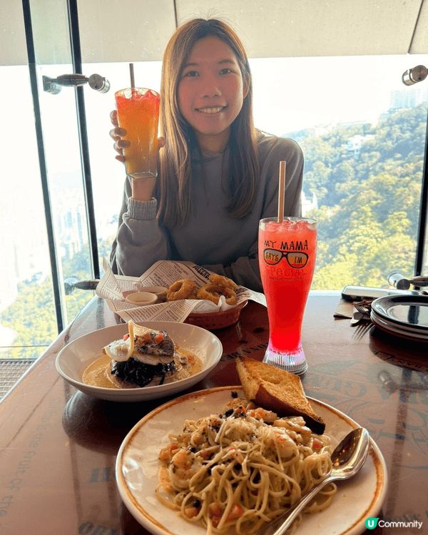 去咗山頂嘅阿甘蝦餐廳度食lunch，呢間餐廳好有美式styl...