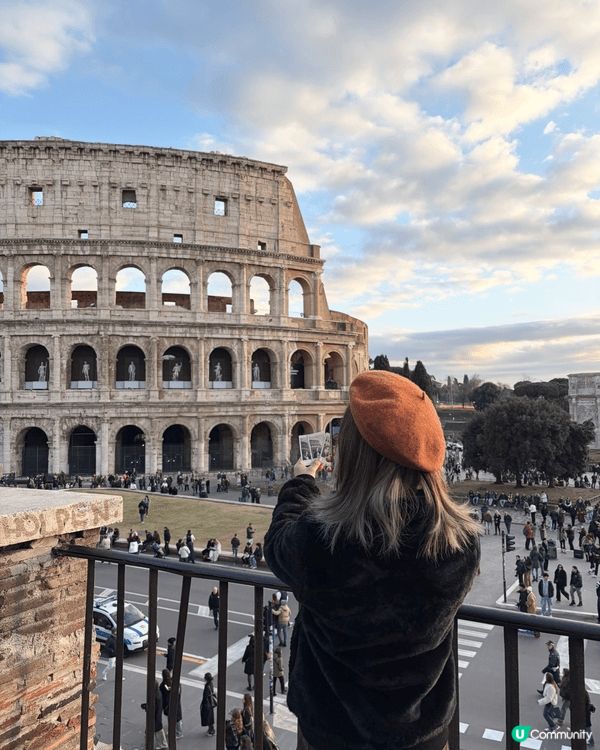 這三張是聖誕節到意大利羅馬旅行時拍的，去了鬥獸場附近的餐廳吃...