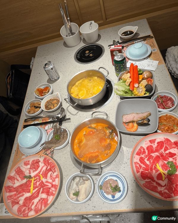 葵芳一鍋堂晚市半自助火鍋, 百幾蚊價錢包埋火鍋配料野飲任揀,...