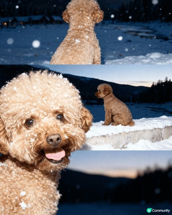 網上見日本網友帶心愛的小狗🐶去影雪景,但好可惜香港不會落雪⛄...