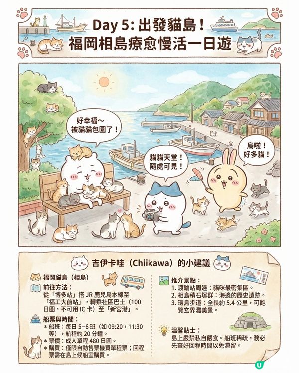 AI生成Chiikawa福岡行程全攻略！直接Save低就可以即刻飛福岡的終極懶人包?!😏 附完整AI指令及教學💡