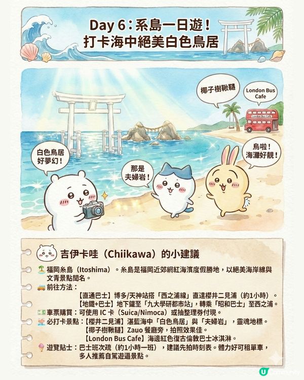 AI生成Chiikawa福岡行程全攻略！直接Save低就可以即刻飛福岡的終極懶人包?!😏 附完整AI指令及教學💡