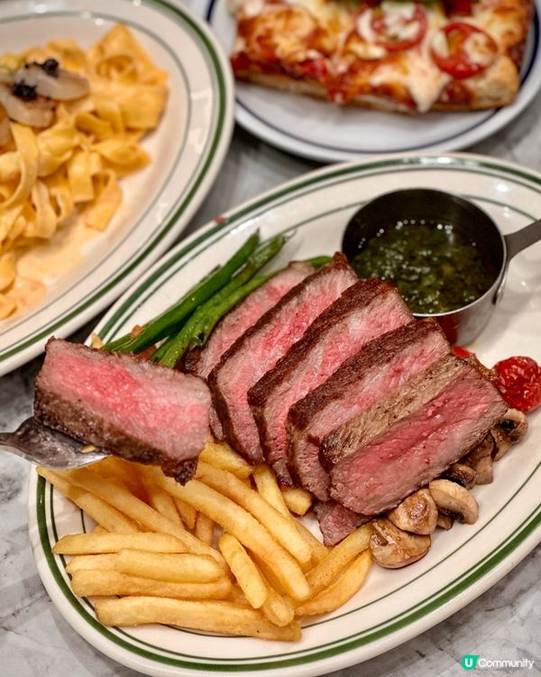 必食A4牛扒套餐🥩黑洞級任食配菜🍟