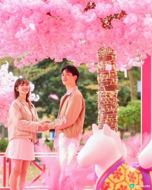 🩷粉紅色的馬年🩷北角匯花見春之園🌸打卡必去！