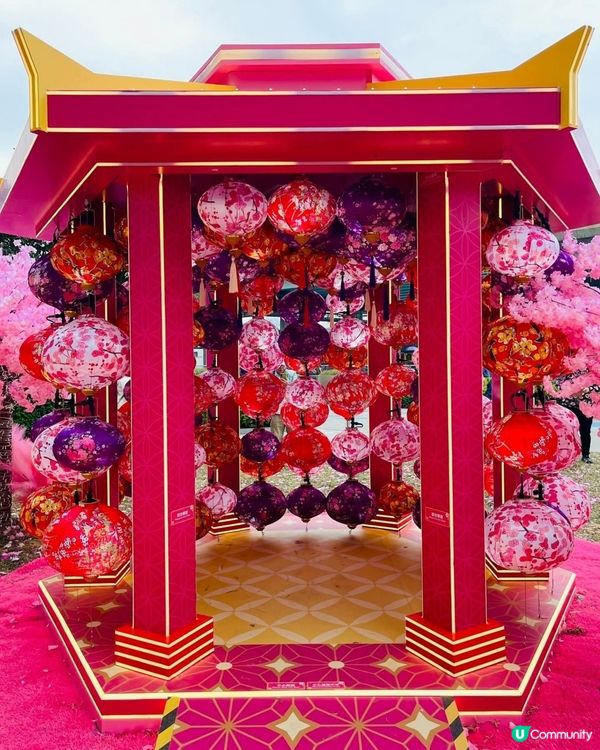 🩷粉紅色的馬年🩷北角匯花見春之園🌸打卡必去！