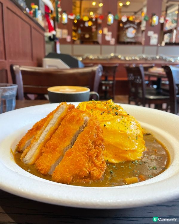 回味的「咖哩炸豬扒蛋包飯」🍛🍰