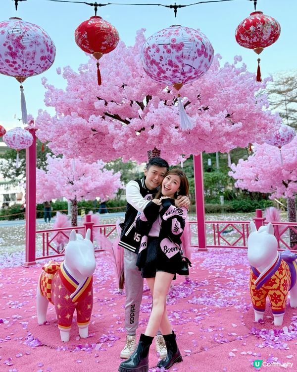 💖粉紅仙境～🌸漫天櫻花拍拖打卡聖地@北角匯❣️