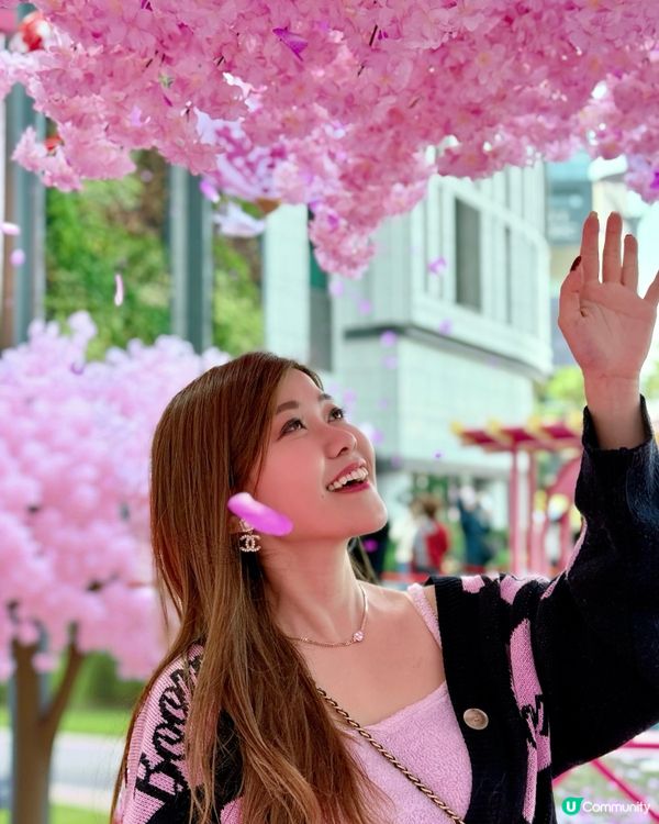 💖粉紅仙境～🌸漫天櫻花拍拖打卡聖地@北角匯❣️