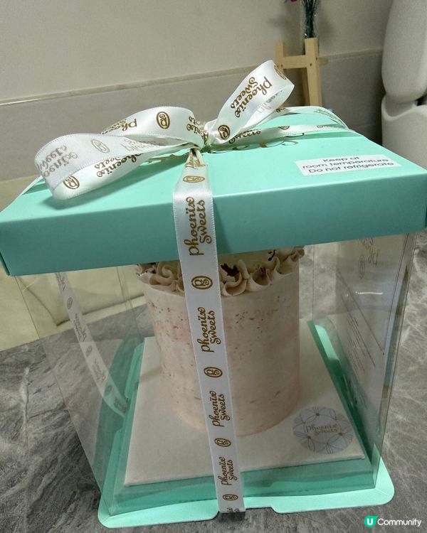 媽咪生日蛋糕！揀咗粉色荔枝玫瑰味！🌸🍰