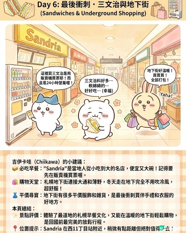 AI生成！Chiikawa 帶路遊北海道 ❄️ 7日行程懶人包 (附 AI 指令 + 教學) 📝✨