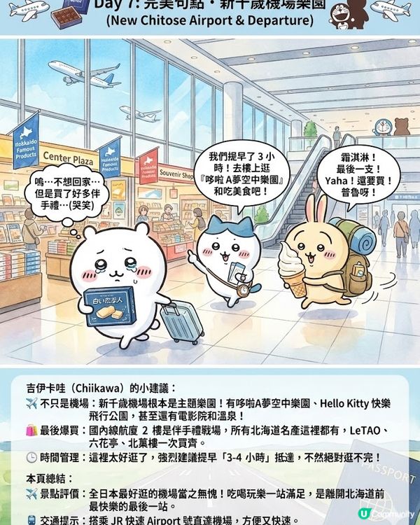 AI生成！Chiikawa 帶路遊北海道 ❄️ 7日行程懶人包 (附 AI 指令 + 教學) 📝✨