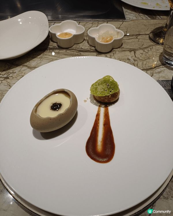 夏慕尼鐵板燒，屬於西餐鐵板燒，現場看著廚師煮好放到面前，食物...