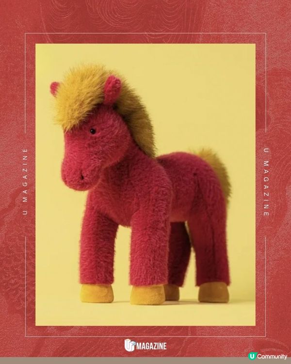 Jellycat黃色爆炸頭赤焰馬亮相！赤紅色新裝必買開運吉祥物！