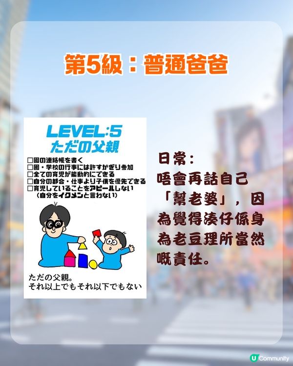 日本瘋傳「爸爸育兒等級表」📊 你嗰位係神隊友定係豬隊友？