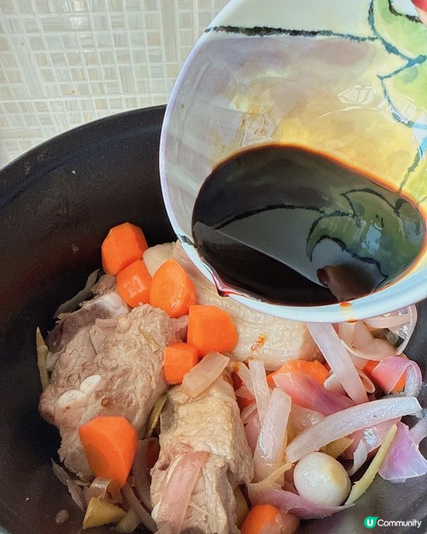 自家製陳醋排骨 + 豬腩肉| 創意加紅蘿蔔同洋蔥更滋味