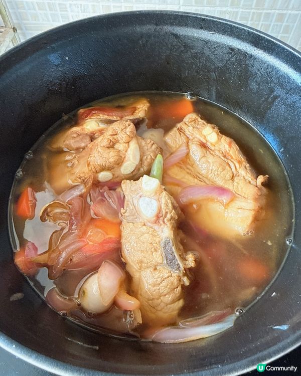 自家製陳醋排骨 + 豬腩肉| 創意加紅蘿蔔同洋蔥更滋味