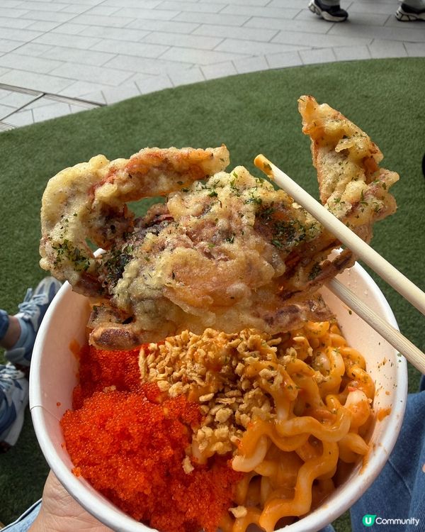 捲捲麵大盛！鮑魚蝦貝柱炸蠔🤤