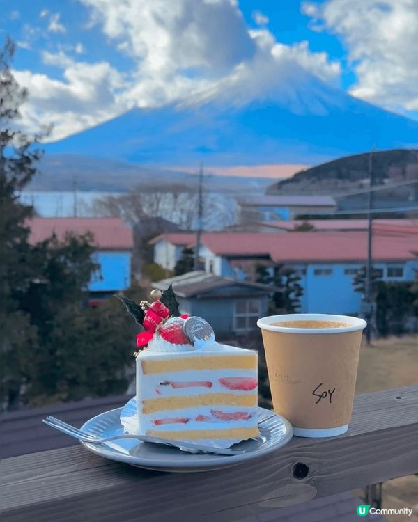 富士山景咖啡☕️！河口湖必去！😍