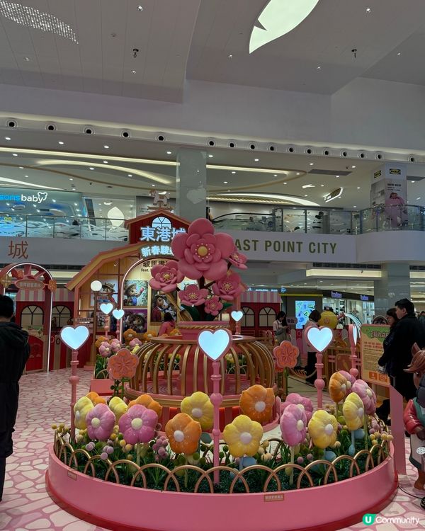 坑口花展打卡位！粉紅花海駿馬牆！🐴🌸