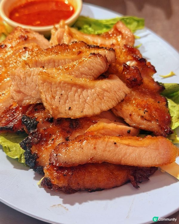 尖沙咀夜市vibe人氣泰菜🇹🇭必食燒豬頸肉！