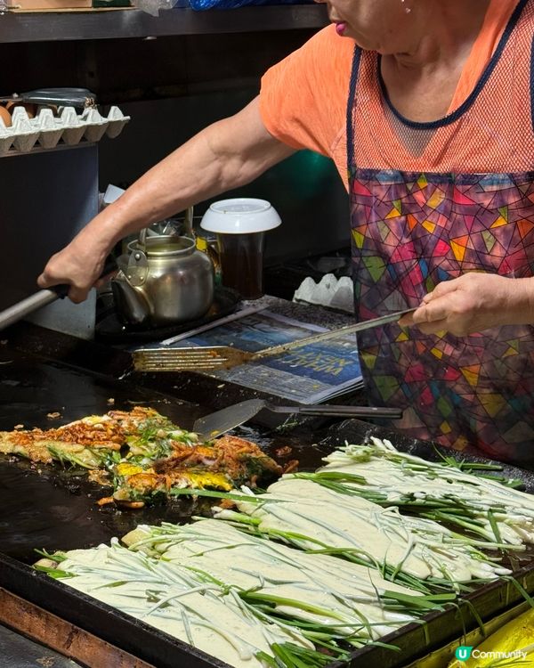 釜山海雲台傳統市場海鮮蔥餅🤤