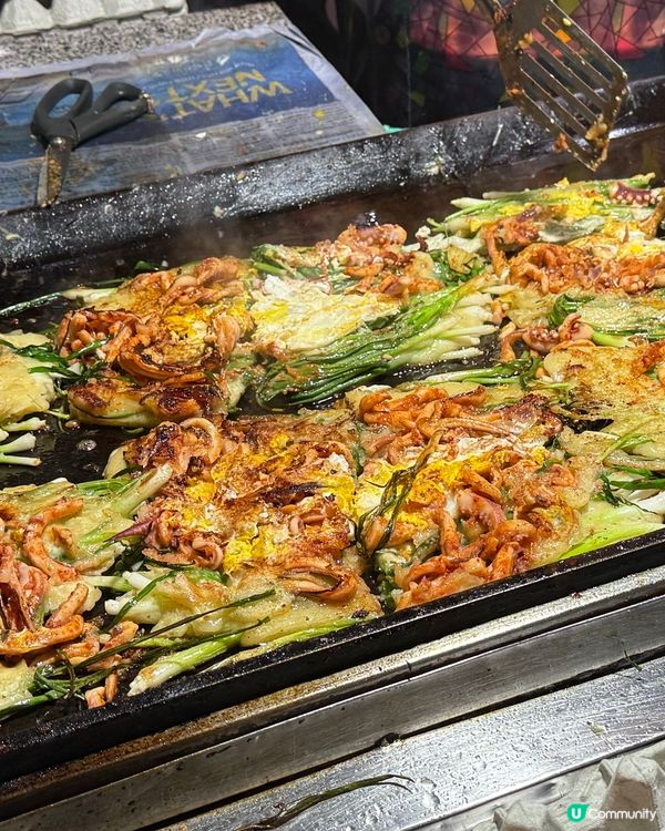 釜山海雲台傳統市場海鮮蔥餅🤤