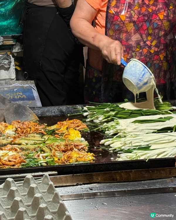 釜山海雲台傳統市場海鮮蔥餅🤤