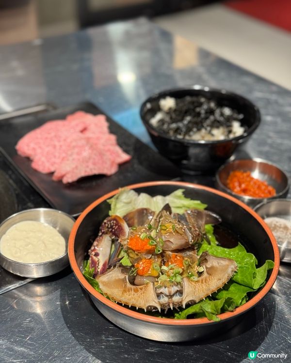 超正和韓牛同醬油蟹🤤